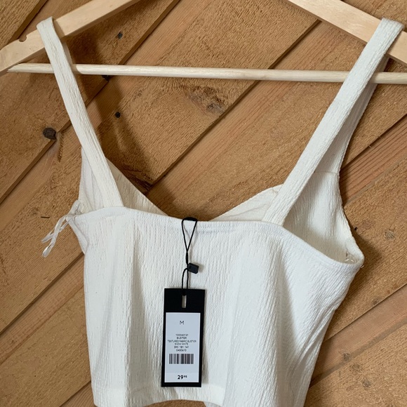NWT Dynamite whit bustier/crop top size medium - Picture 2 of 3